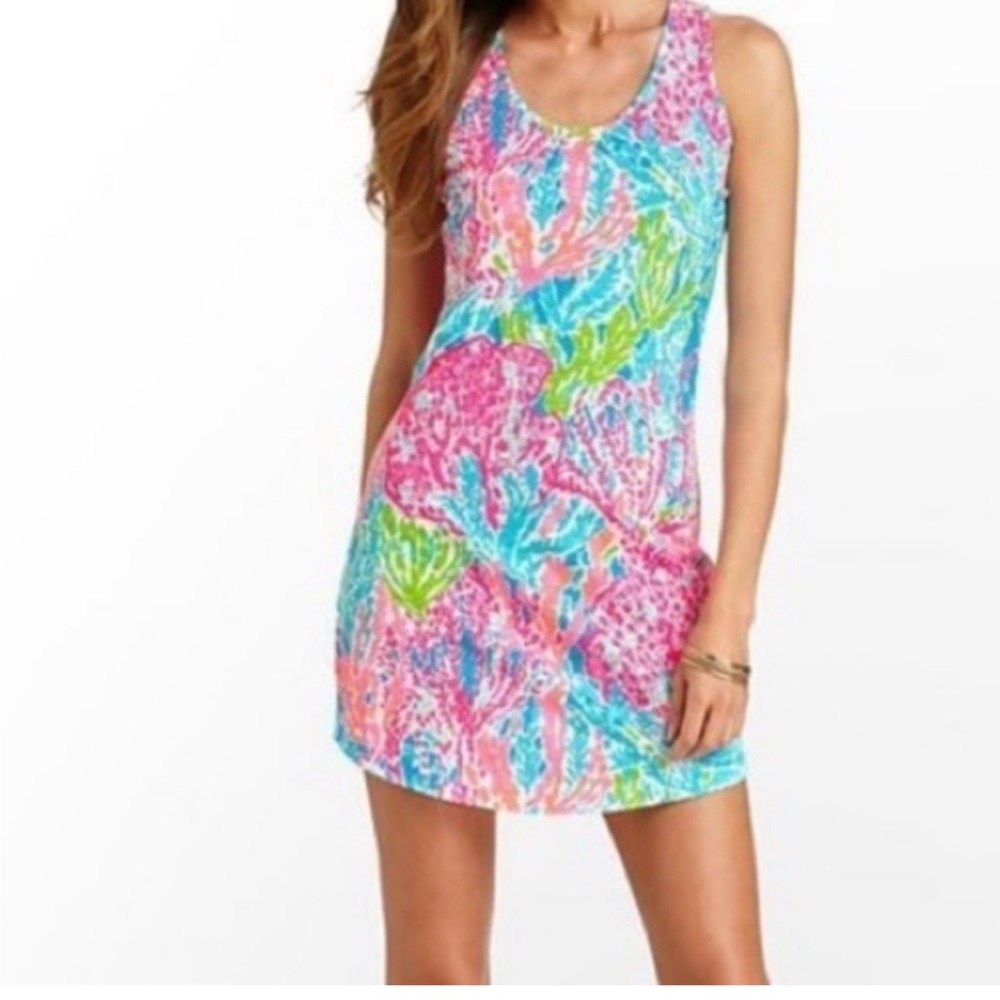 Lilly Pulitzer Cordon Dress Turquoise Lets Cha Cha